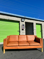 Cognac Leather Sofa Couch