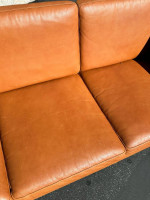 Cognac Leather Sofa Couch