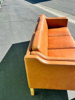 Cognac Leather Sofa Couch