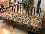 Ficks Reed Vintage Bamboo Rattan Chic Hobo Sofa / Couch W/Cushions -