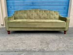 Nearly New, Display Model!! Green Velvet Lawson Sofa Bed