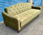 Nearly New, Display Model!! Green Velvet Lawson Sofa Bed