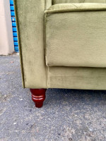 Nearly New, Display Model!! Green Velvet Lawson Sofa Bed