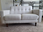 The sofa is in excellent condition.