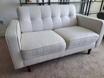 The sofa is in excellent condition.