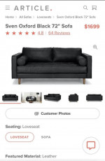 Article Leather Sofa set
