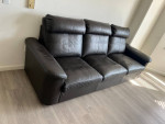 Sofa, Dining Table + Chairs, TV console fireplace