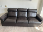 Sofa, Dining Table + Chairs, TV console fireplace