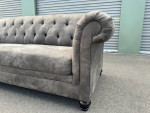 Great Condition Gray Chesterfield Sofa (Free delivery!)