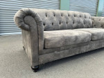Great Condition Gray Chesterfield Sofa (Free delivery!)