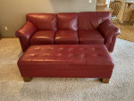 Real Leather Sofa & Ottoman