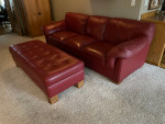 Real Leather Sofa & Ottoman