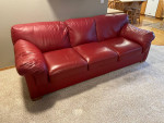 Real Leather Sofa & Ottoman