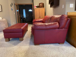 Real Leather Sofa & Ottoman