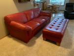 Real Leather Sofa & Ottoman