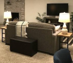 Contemporary grey or gray sofa