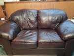 Espresso Leather Sofa & Loveseat
