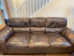 Genuine Leather Sofa and Loveseat Set