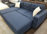 Brand New Blue Sectional Sofa + XL Ottoman