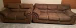 Sofa, Love Seat, Recliner- Brown