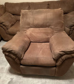 Sofa, Love Seat, Recliner- Brown