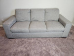 Livng Spaces Charcoal Gray Couch Sofa Loveseat Paid $975