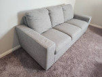 Livng Spaces Charcoal Gray Couch Sofa Loveseat Paid $975