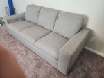 Livng Spaces Charcoal Gray Couch Sofa Loveseat Paid $975