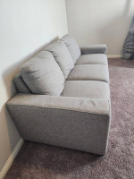 Livng Spaces Charcoal Gray Couch Sofa Loveseat Paid $975