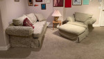 SOFA and oversized CHAIR w OTTOMAN