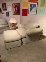 SOFA and oversized CHAIR w OTTOMAN