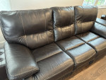 1-year-new beautiful Leather Power Reclining Sofa