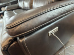 1-year-new beautiful Leather Power Reclining Sofa