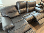 1-year-new beautiful Leather Power Reclining Sofa