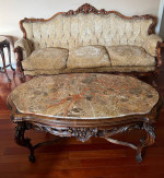 Pre-owned sofa/table set 9 pieces