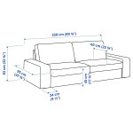 Ikea KIVIK three seat sofa dark gray