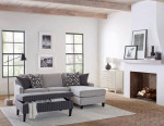 ~Beautiful Sectional Sofa in Grey Chenille Fabric~