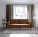 Soft Faux Leather Sofa Futon