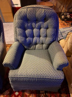 2 Blue Sofa Lounge Chairs