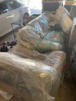 La-z-Boy Leather Reclining Sofa and Arm Chair