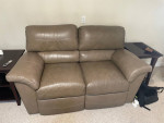 La-z-Boy Leather Reclining Sofa and Arm Chair
