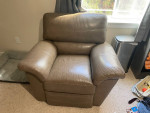 La-z-Boy Leather Reclining Sofa and Arm Chair