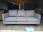 BRAND NEW Rivet Modern 80" Gray Upholstered Sofa