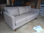 BRAND NEW Rivet Modern 80" Gray Upholstered Sofa