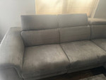 Grey reclining sofa sectional