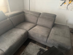 Grey reclining sofa sectional