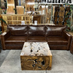 In Stock, On Sale (15% Off)! Top Grain Leather Brown Sofa - Havana