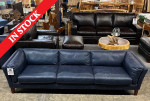In Stock, On Sale (30% Off)! Top Grain Leather Blue Sofa - Malibu