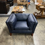 In Stock, On Sale (30% Off)! Top Grain Leather Blue Sofa - Malibu