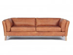 In Stock, On Sale (30% Off)! Top Grain Leather Blue Sofa - Malibu